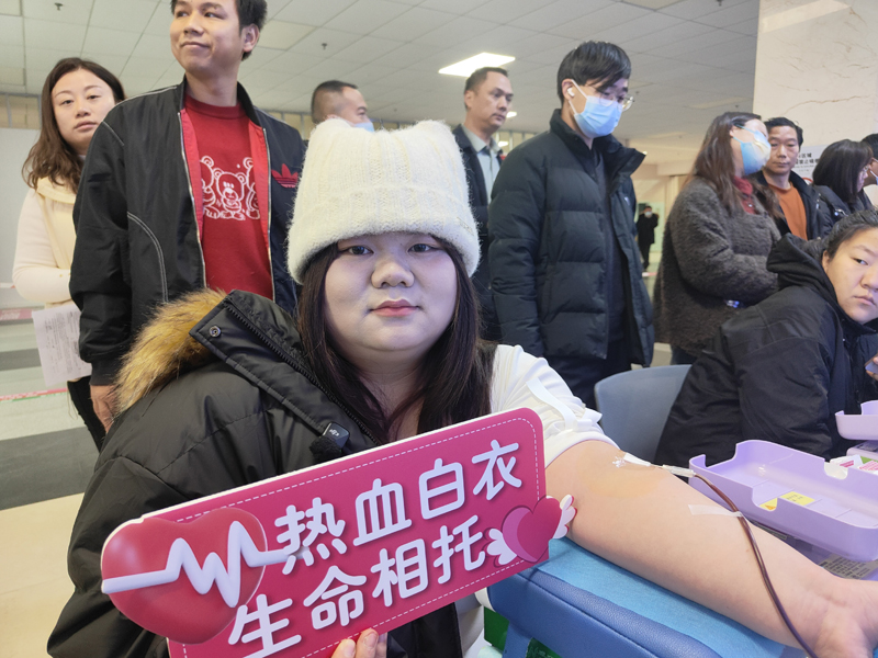 徐爽第5次献血。肖莉娇摄