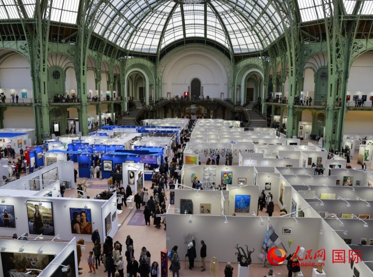 第236届法国艺术家沙龙现场。人民网记者 尚凯元摄