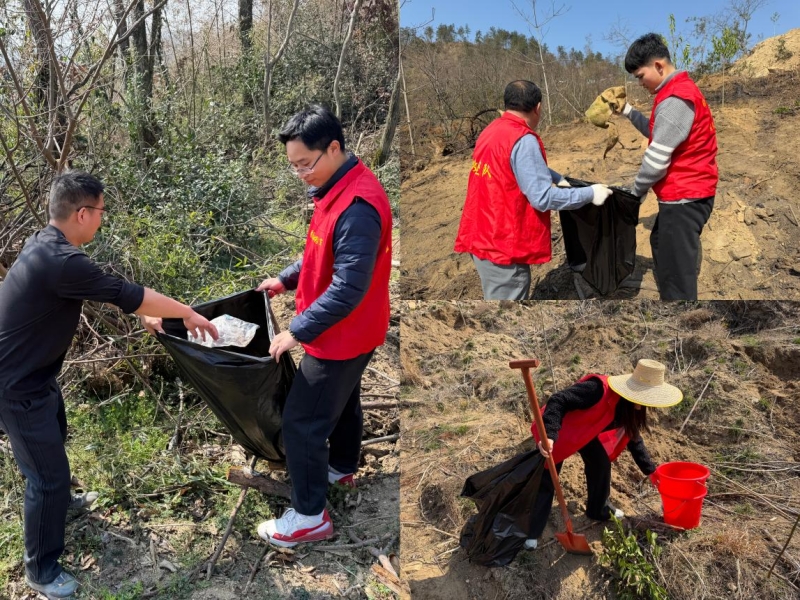 活动后捡拾周边杂物垃圾。